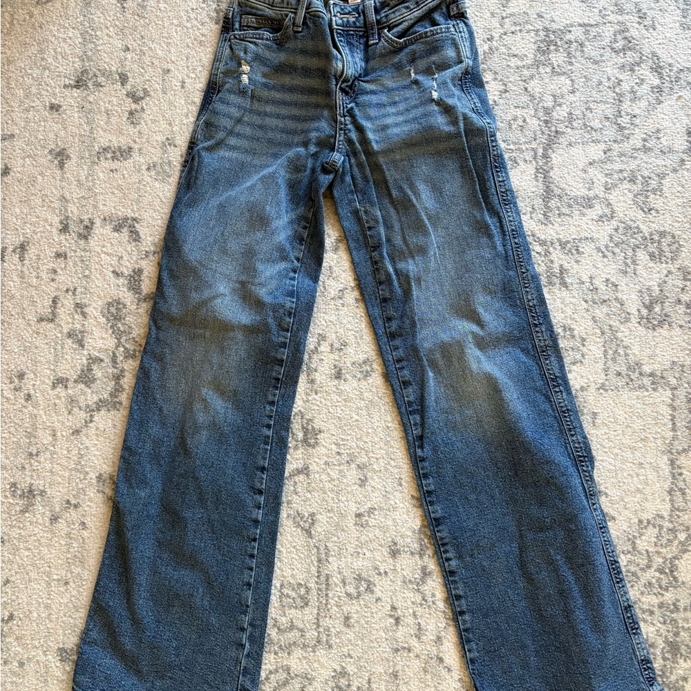 SO Low Rise Baggy Light Blue Denim Jeans Sz 0